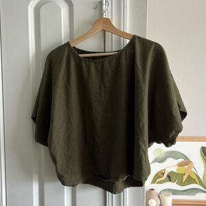 Jamie + The Jones Blank Canvas Top in Olive